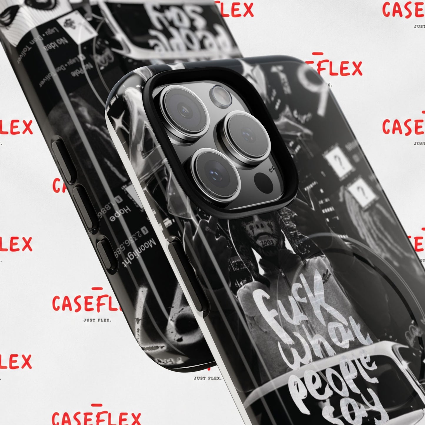 Graffiti Street Phone Case — “Fuck What People Say” Tough Magnetic Case
