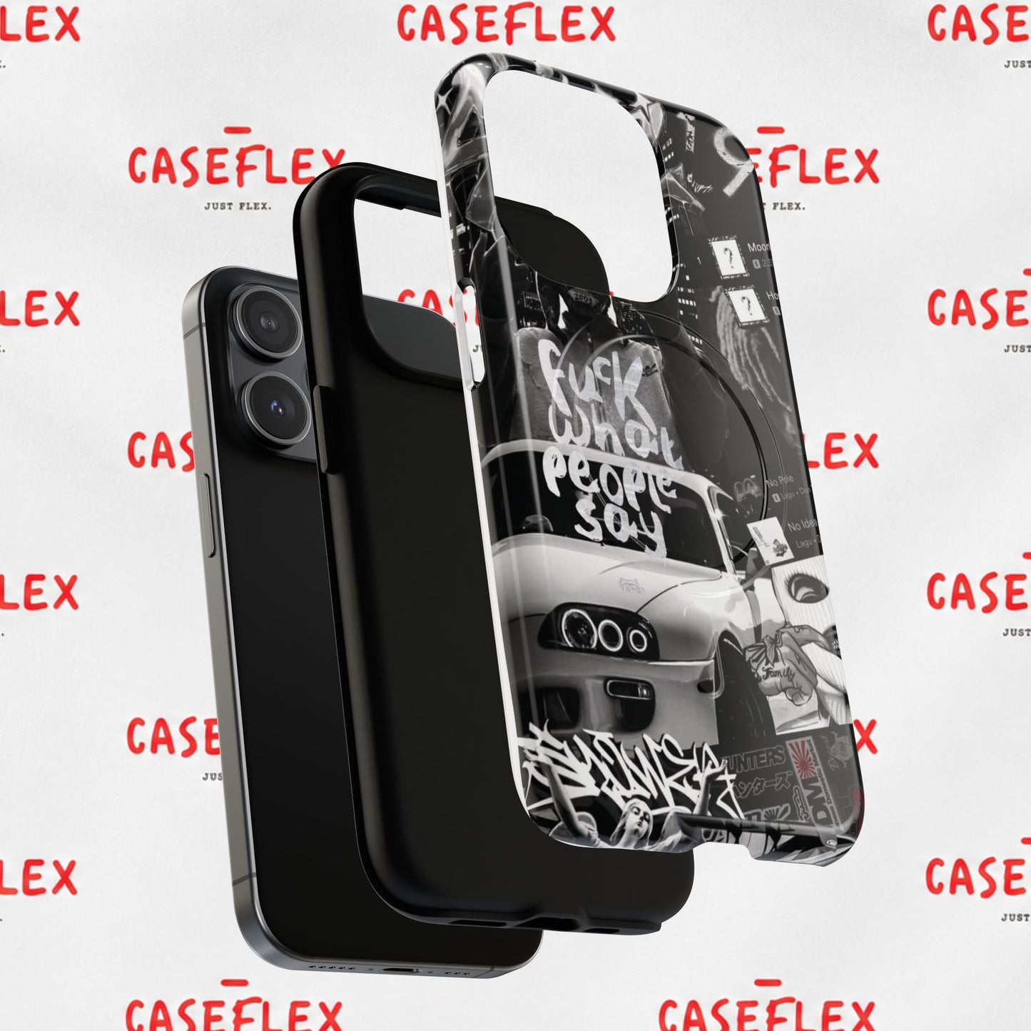 Graffiti Street Phone Case — “Fuck What People Say” Tough Magnetic Case