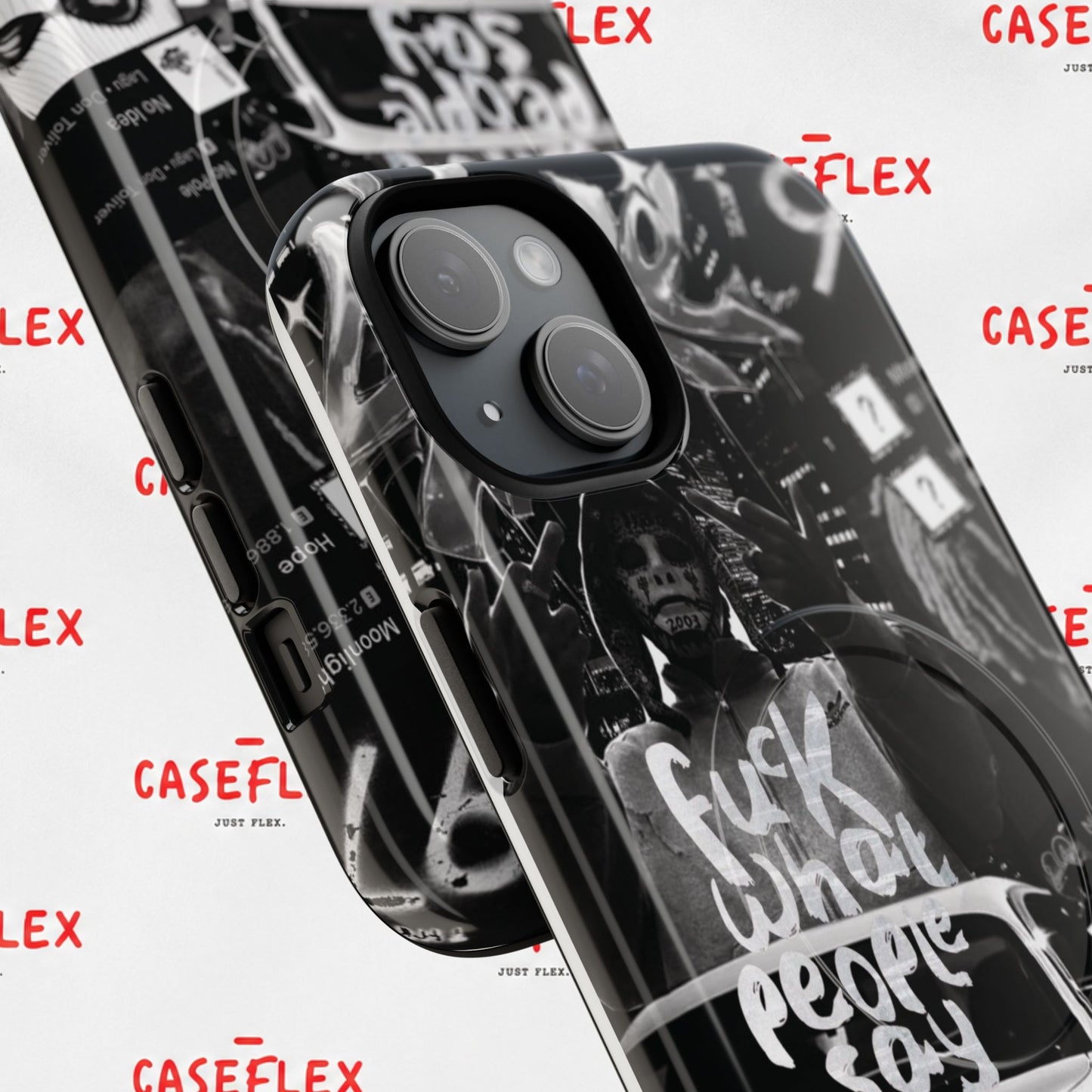 Graffiti Street Phone Case — “Fuck What People Say” Tough Magnetic Case