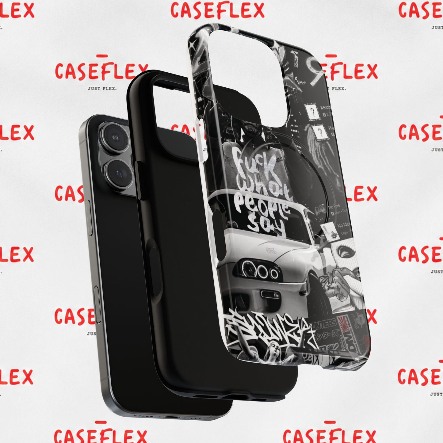 Graffiti Street Phone Case — “Fuck What People Say” Tough Magnetic Case