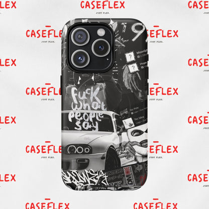 Graffiti Street Phone Case — “Fuck What People Say” Tough Magnetic Case