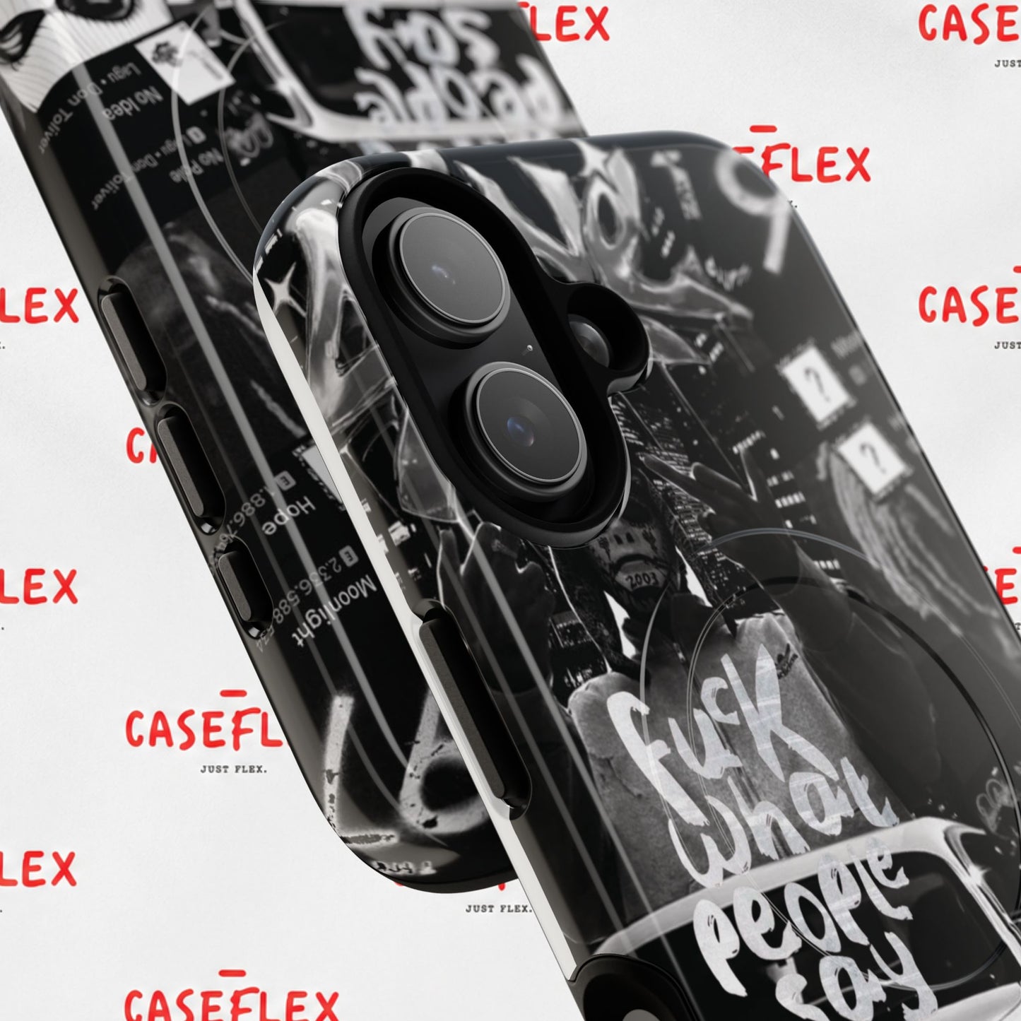 Graffiti Street Phone Case — “Fuck What People Say” Tough Magnetic Case