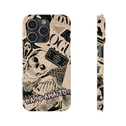Rage Awaits Skull Collage Slim Phone Case — Magnetic Impact Protection