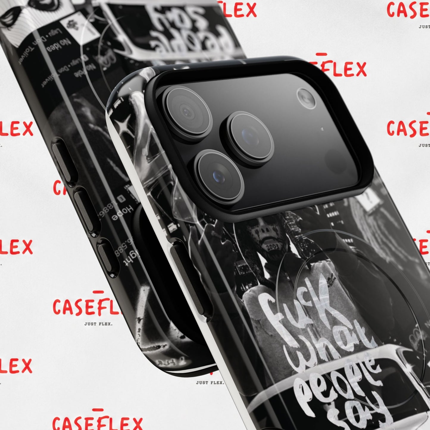 Graffiti Street Phone Case — “Fuck What People Say” Tough Magnetic Case