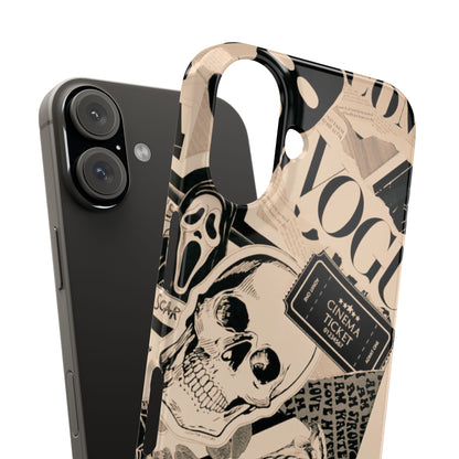 Rage Awaits Skull Collage Slim Phone Case — Magnetic Impact Protection