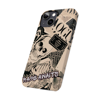 Rage Awaits Skull Collage Slim Phone Case — Magnetic Impact Protection