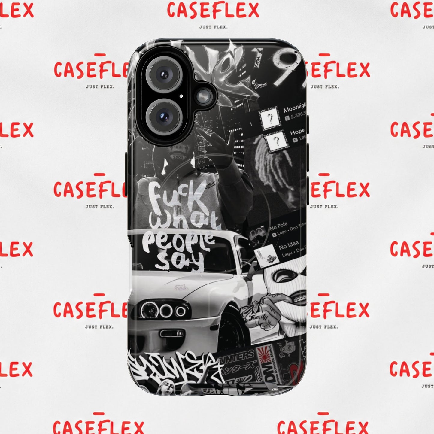 Graffiti Street Phone Case — “Fuck What People Say” Tough Magnetic Case