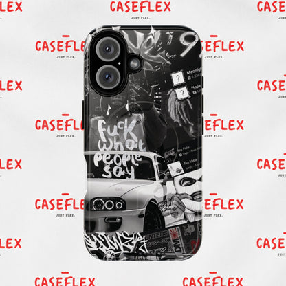 Graffiti Street Phone Case — “Fuck What People Say” Tough Magnetic Case