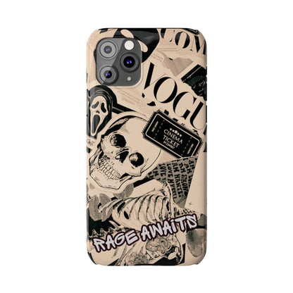 Rage Awaits Skull Collage Slim Phone Case — Magnetic Impact Protection