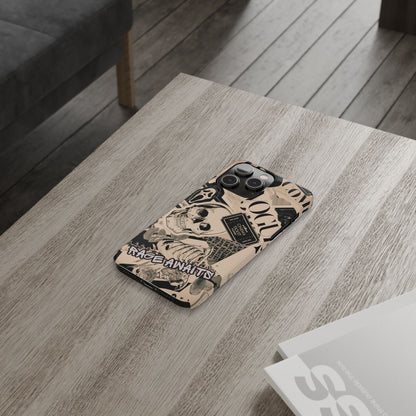Rage Awaits Skull Collage Slim Phone Case — Magnetic Impact Protection