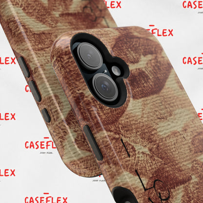 Kiss Print Impact-Resistant Phone Case — 'Love You' Vintage Lip Pattern