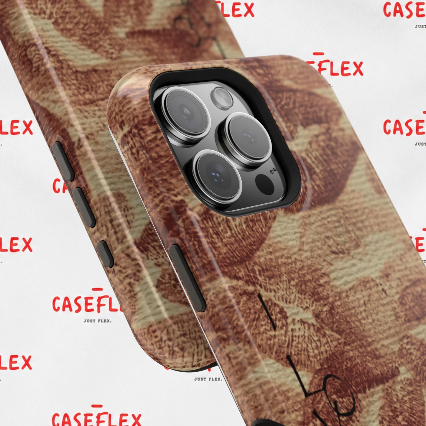 Kiss Print Impact-Resistant Phone Case — 'Love You' Vintage Lip Pattern