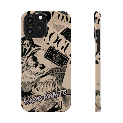 Rage Awaits Skull Collage Slim Phone Case — Magnetic Impact Protection