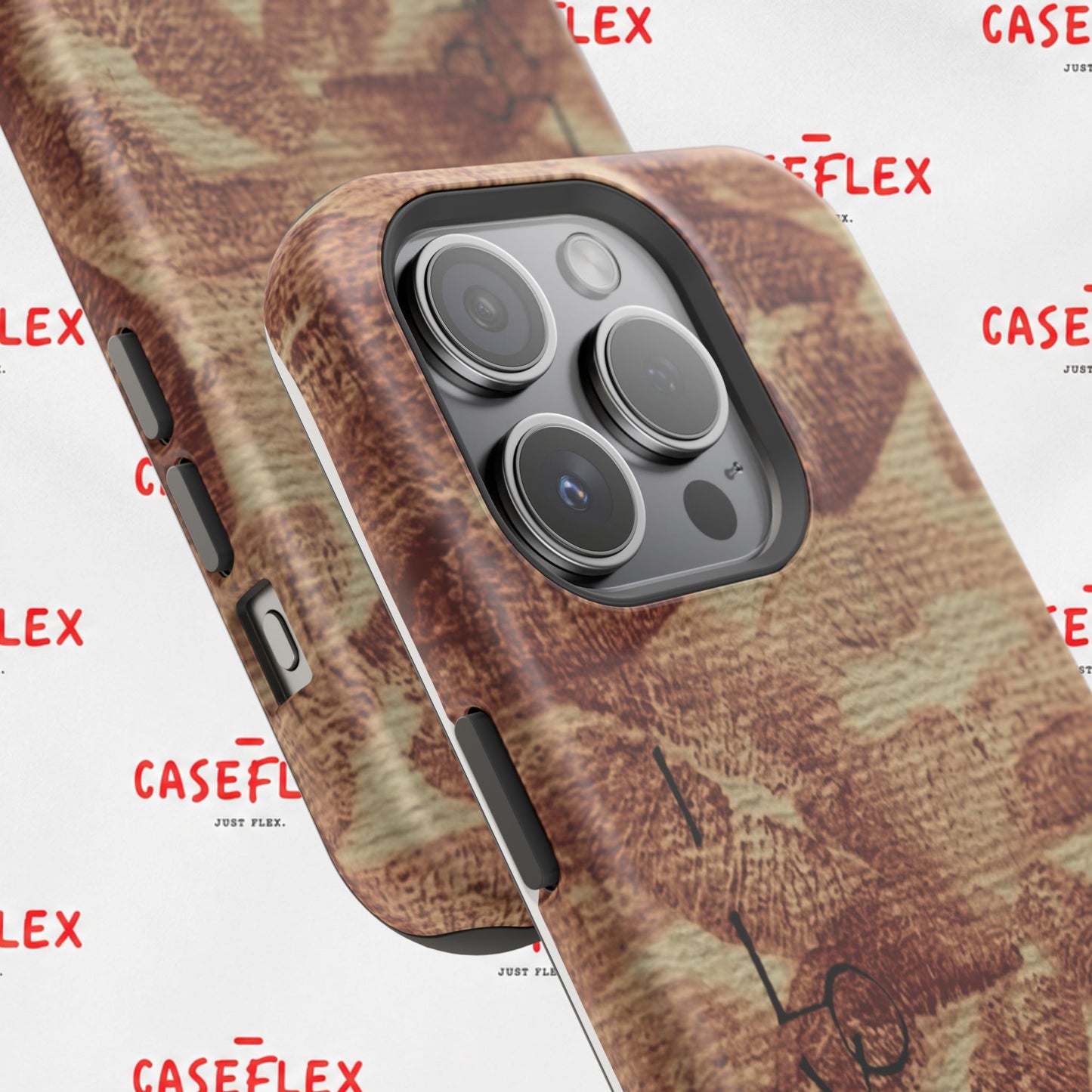 Kiss Print Impact-Resistant Phone Case — 'Love You' Vintage Lip Pattern