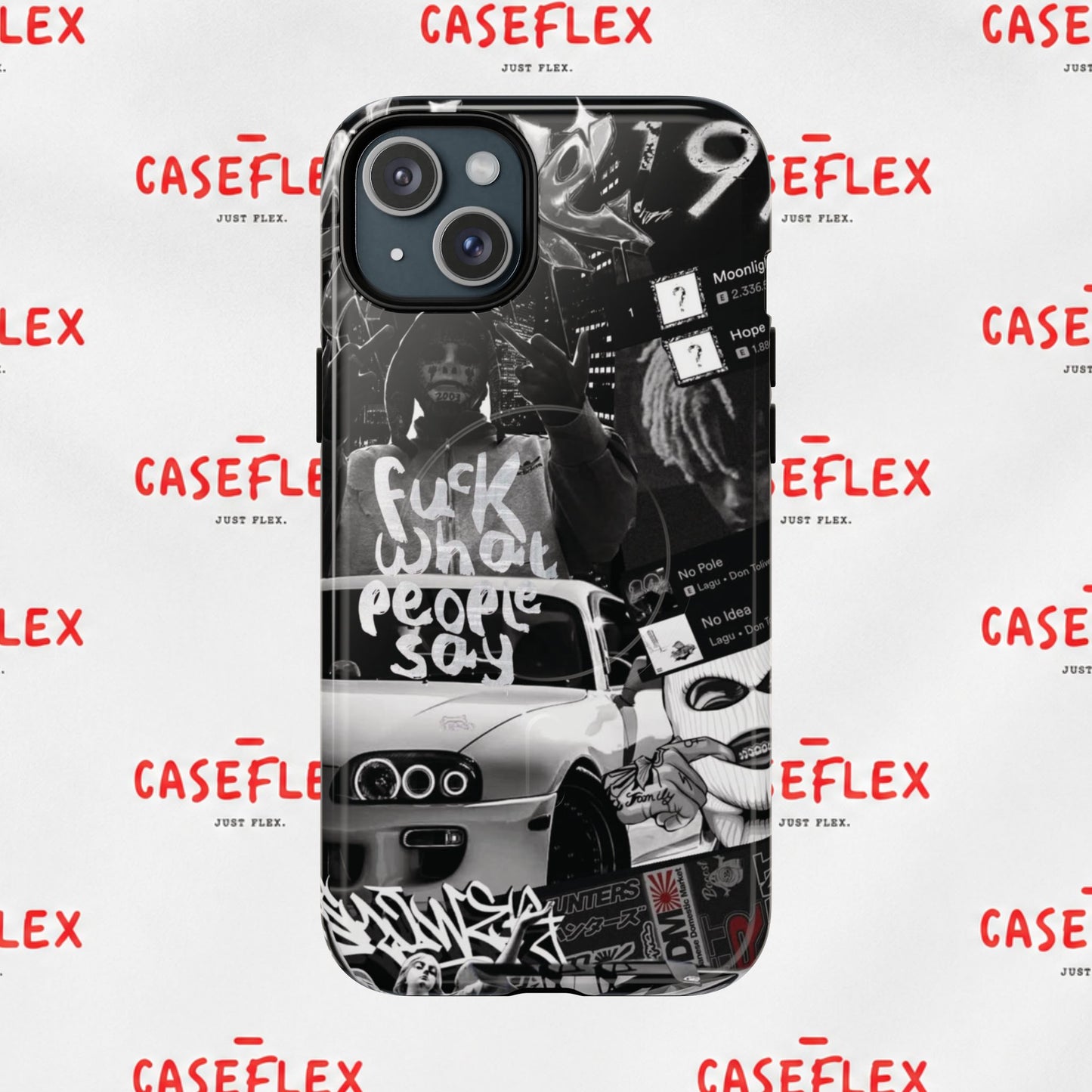 Graffiti Street Phone Case — “Fuck What People Say” Tough Magnetic Case