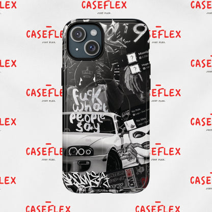 Graffiti Street Phone Case — “Fuck What People Say” Tough Magnetic Case