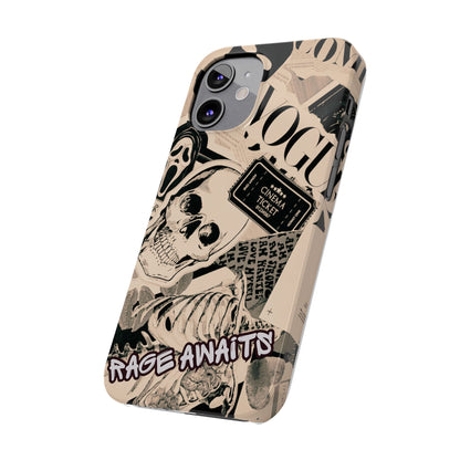 Rage Awaits Skull Collage Slim Phone Case — Magnetic Impact Protection