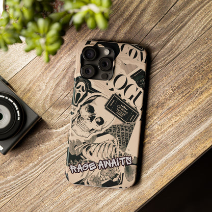 Rage Awaits Skull Collage Slim Phone Case — Magnetic Impact Protection