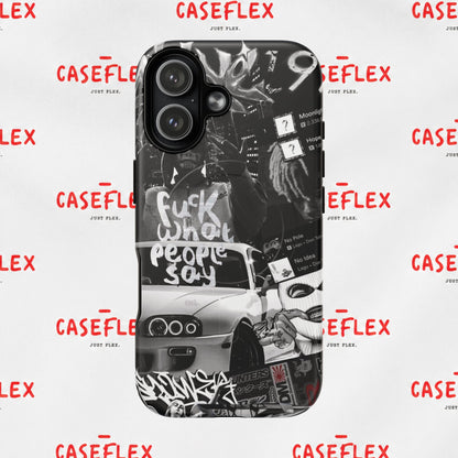 Graffiti Street Phone Case — “Fuck What People Say” Tough Magnetic Case