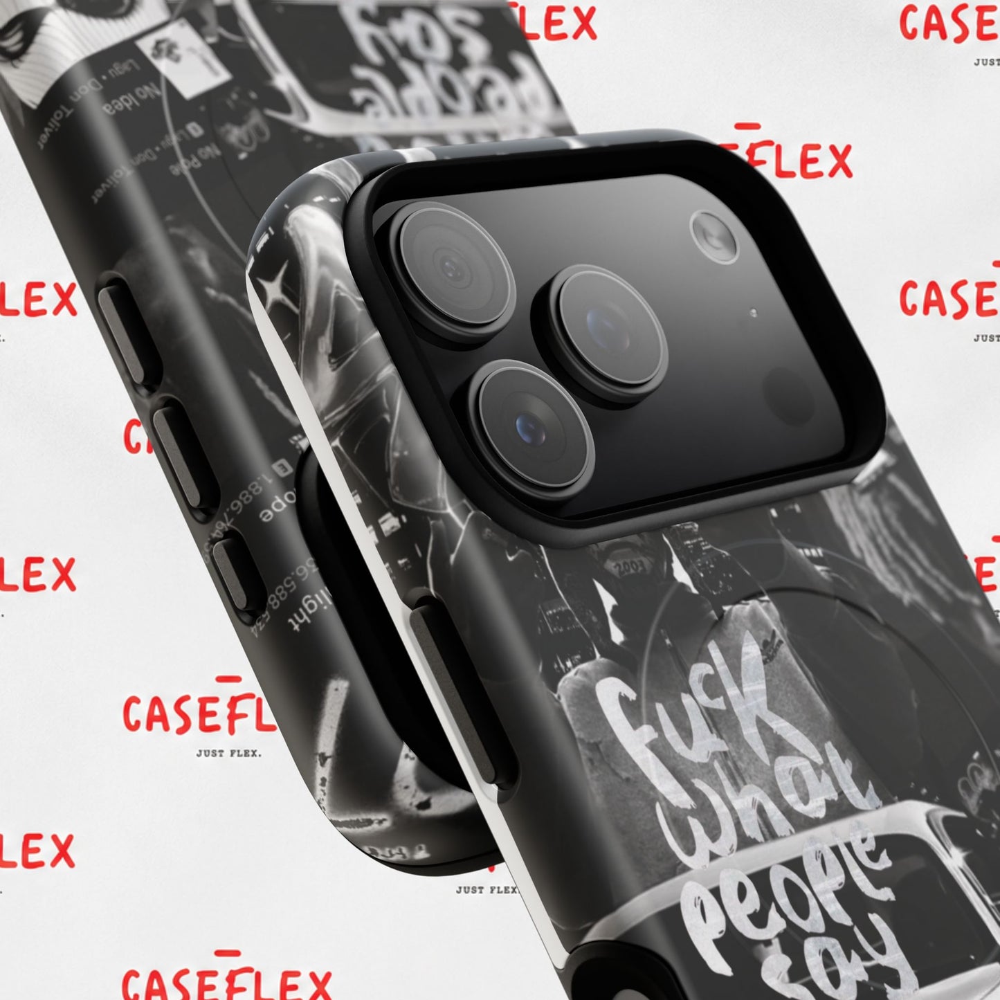 Graffiti Street Phone Case — “Fuck What People Say” Tough Magnetic Case