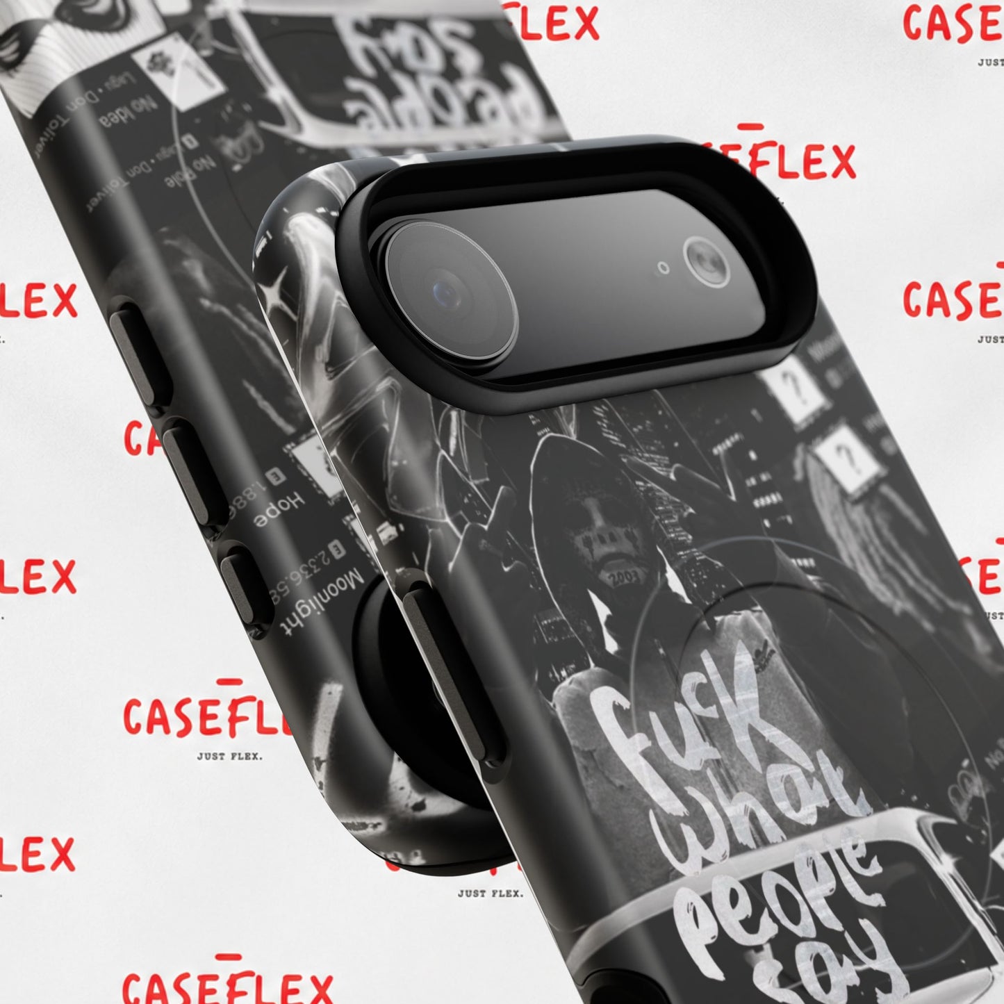 Graffiti Street Phone Case — “Fuck What People Say” Tough Magnetic Case