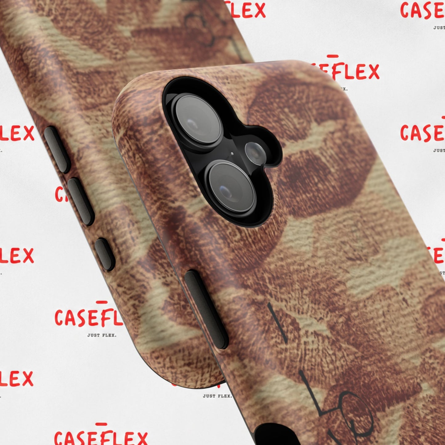 Kiss Print Impact-Resistant Phone Case — 'Love You' Vintage Lip Pattern