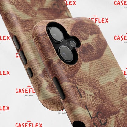 Kiss Print Impact-Resistant Phone Case — 'Love You' Vintage Lip Pattern