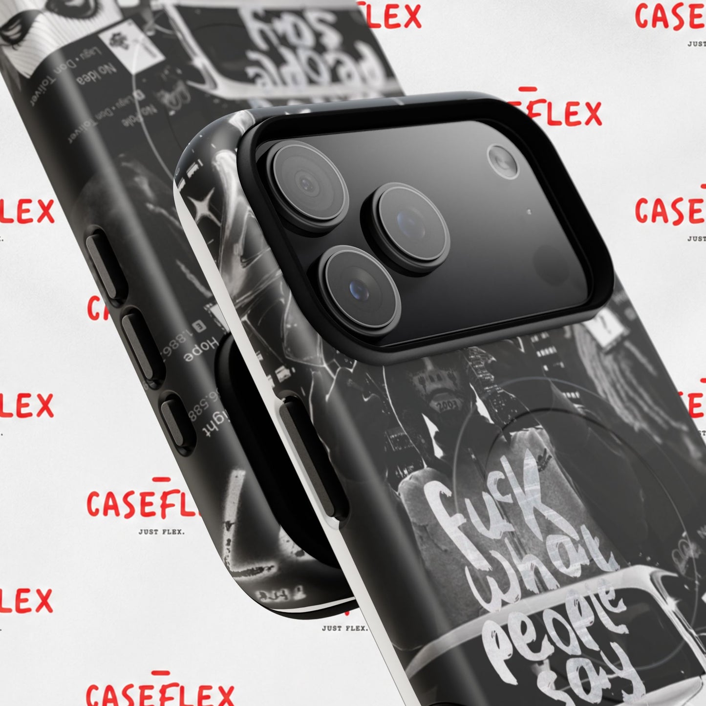 Graffiti Street Phone Case — “Fuck What People Say” Tough Magnetic Case