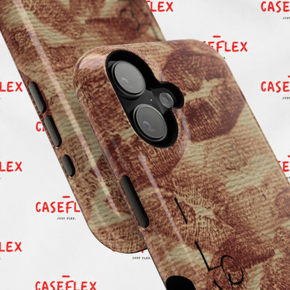 Kiss Print Impact-Resistant Phone Case — 'Love You' Vintage Lip Pattern