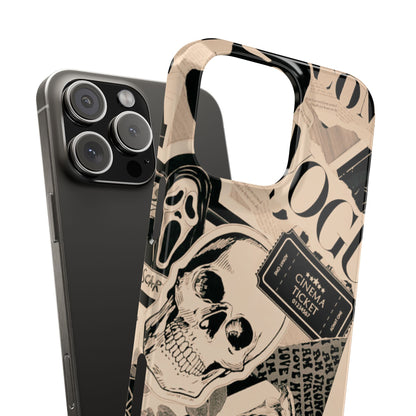 Rage Awaits Skull Collage Slim Phone Case — Magnetic Impact Protection