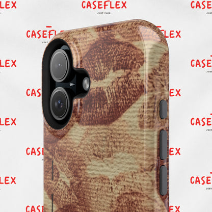 Kiss Print Impact-Resistant Phone Case — 'Love You' Vintage Lip Pattern