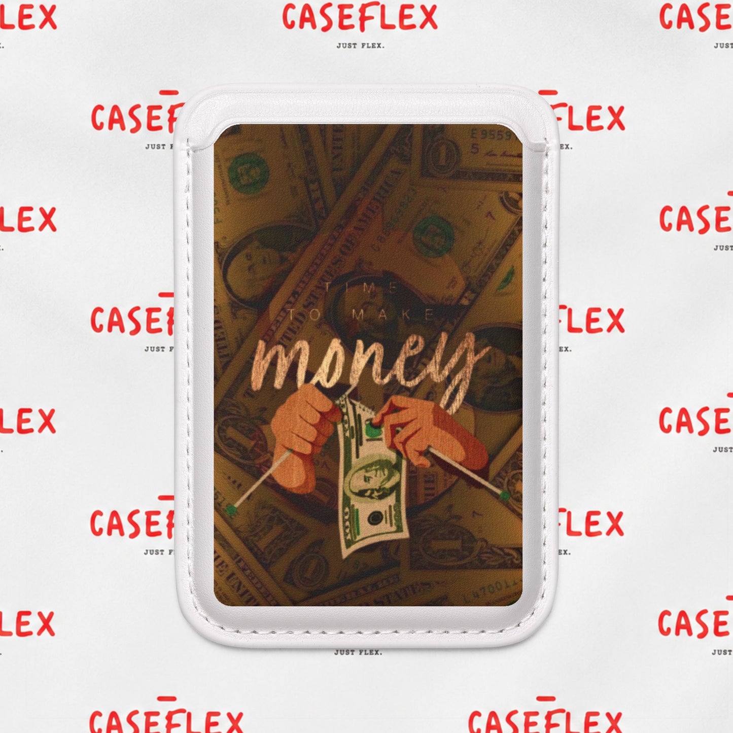 Money Graphic MagSafe Vegan Wallet — Card Holder with 'money' Design