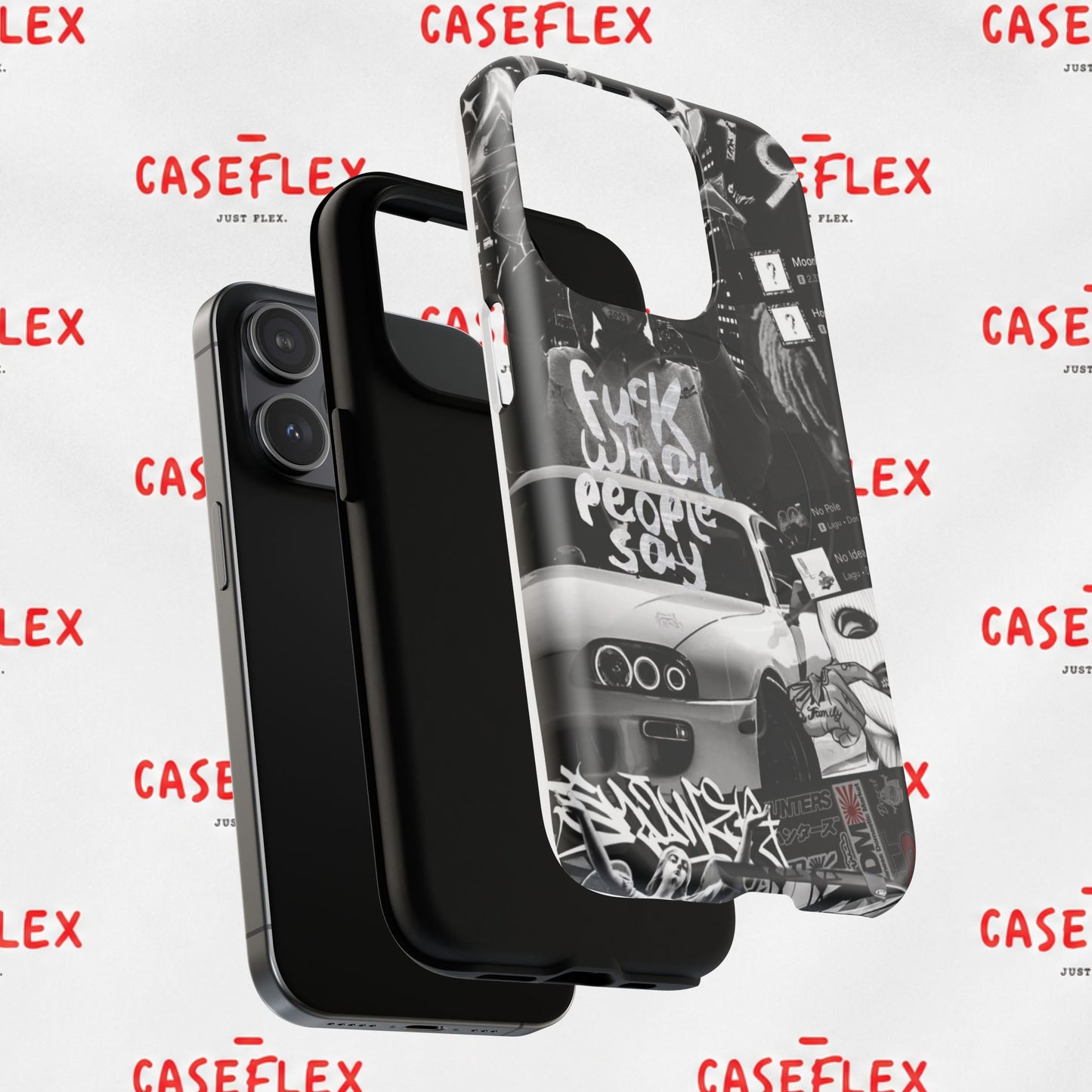 Graffiti Street Phone Case — “Fuck What People Say” Tough Magnetic Case