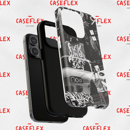 Graffiti Street Phone Case — “Fuck What People Say” Tough Magnetic Case
