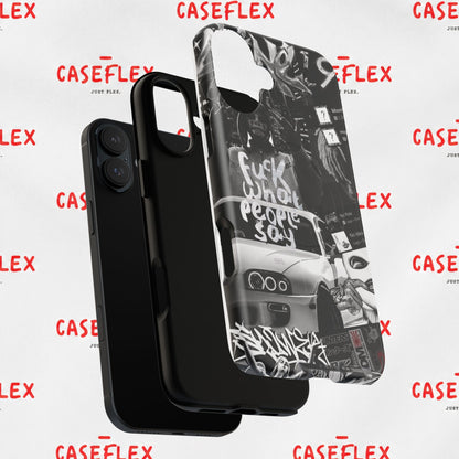 Graffiti Street Phone Case — “Fuck What People Say” Tough Magnetic Case