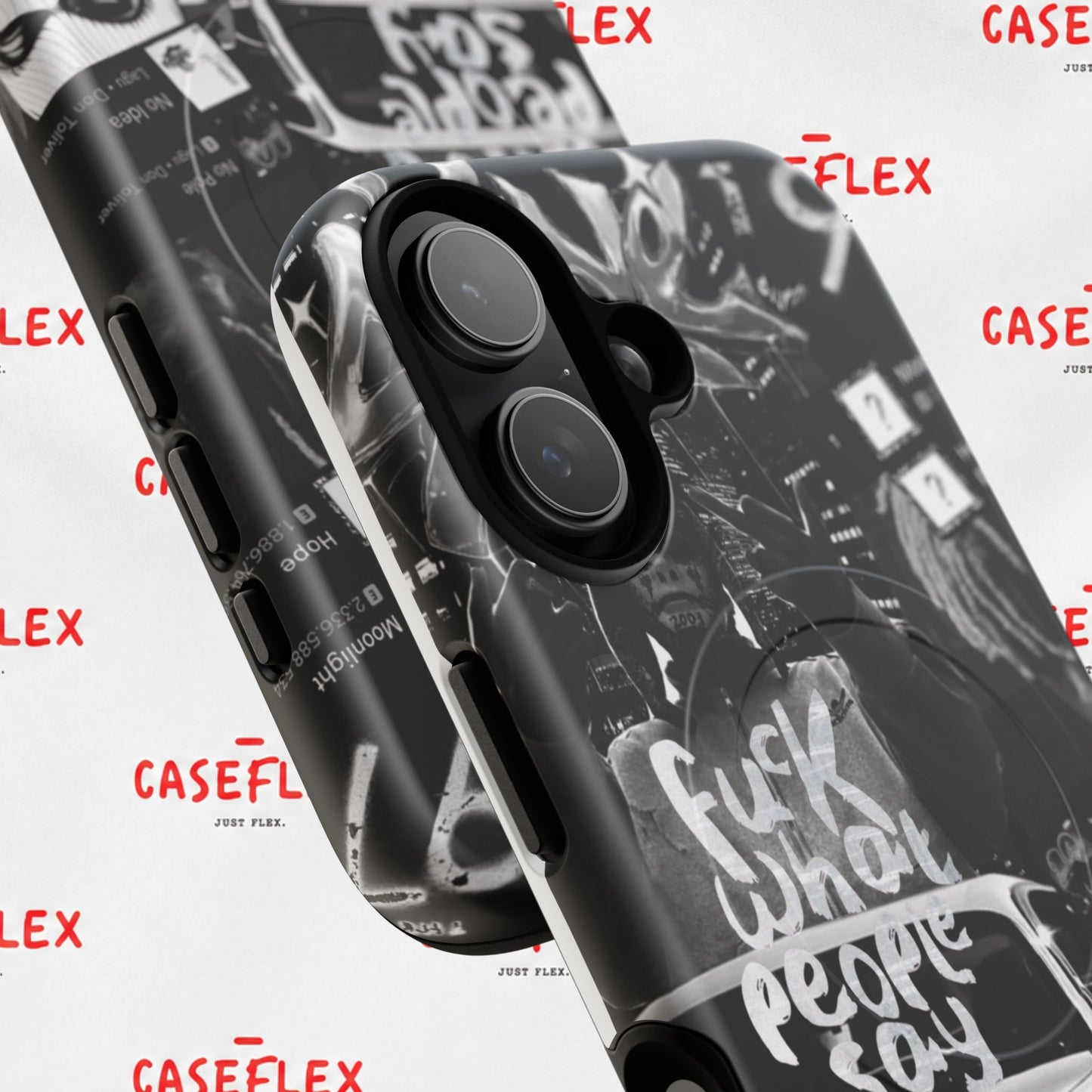 Graffiti Street Phone Case — “Fuck What People Say” Tough Magnetic Case
