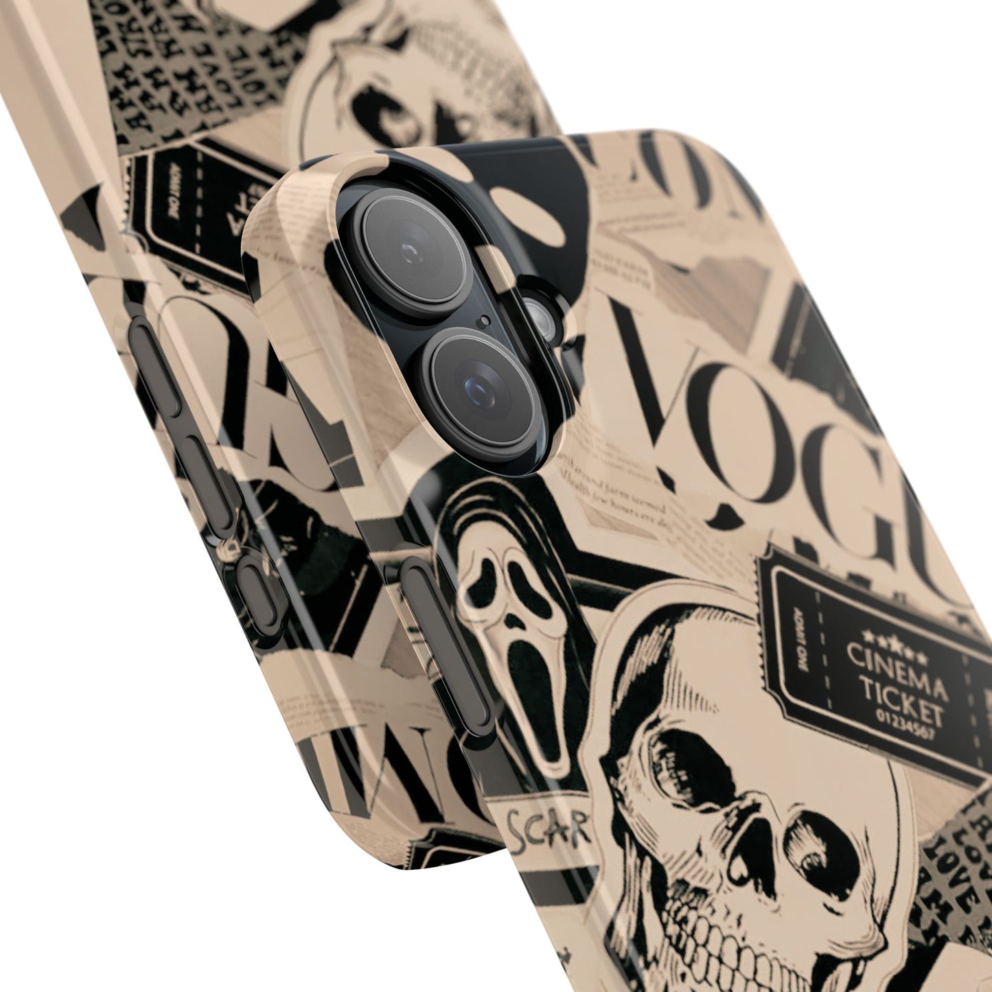 Rage Awaits Skull Collage Slim Phone Case — Magnetic Impact Protection