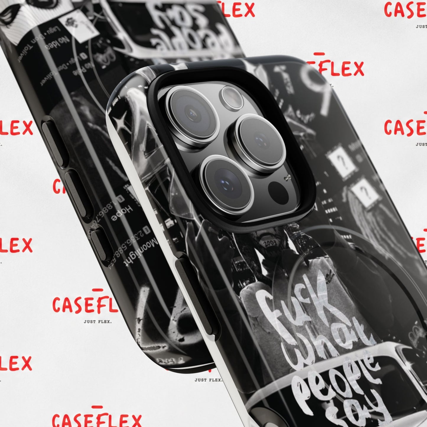 Graffiti Street Phone Case — “Fuck What People Say” Tough Magnetic Case