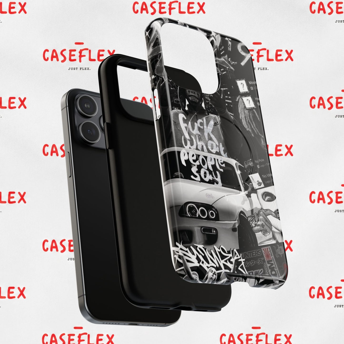 Graffiti Street Phone Case — “Fuck What People Say” Tough Magnetic Case