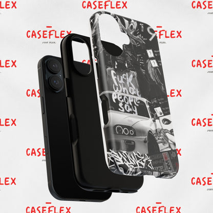 Graffiti Street Phone Case — “Fuck What People Say” Tough Magnetic Case