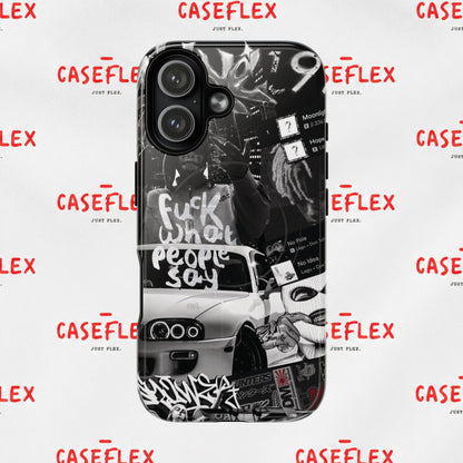 Graffiti Street Phone Case — “Fuck What People Say” Tough Magnetic Case