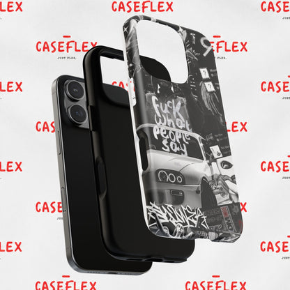 Graffiti Street Phone Case — “Fuck What People Say” Tough Magnetic Case