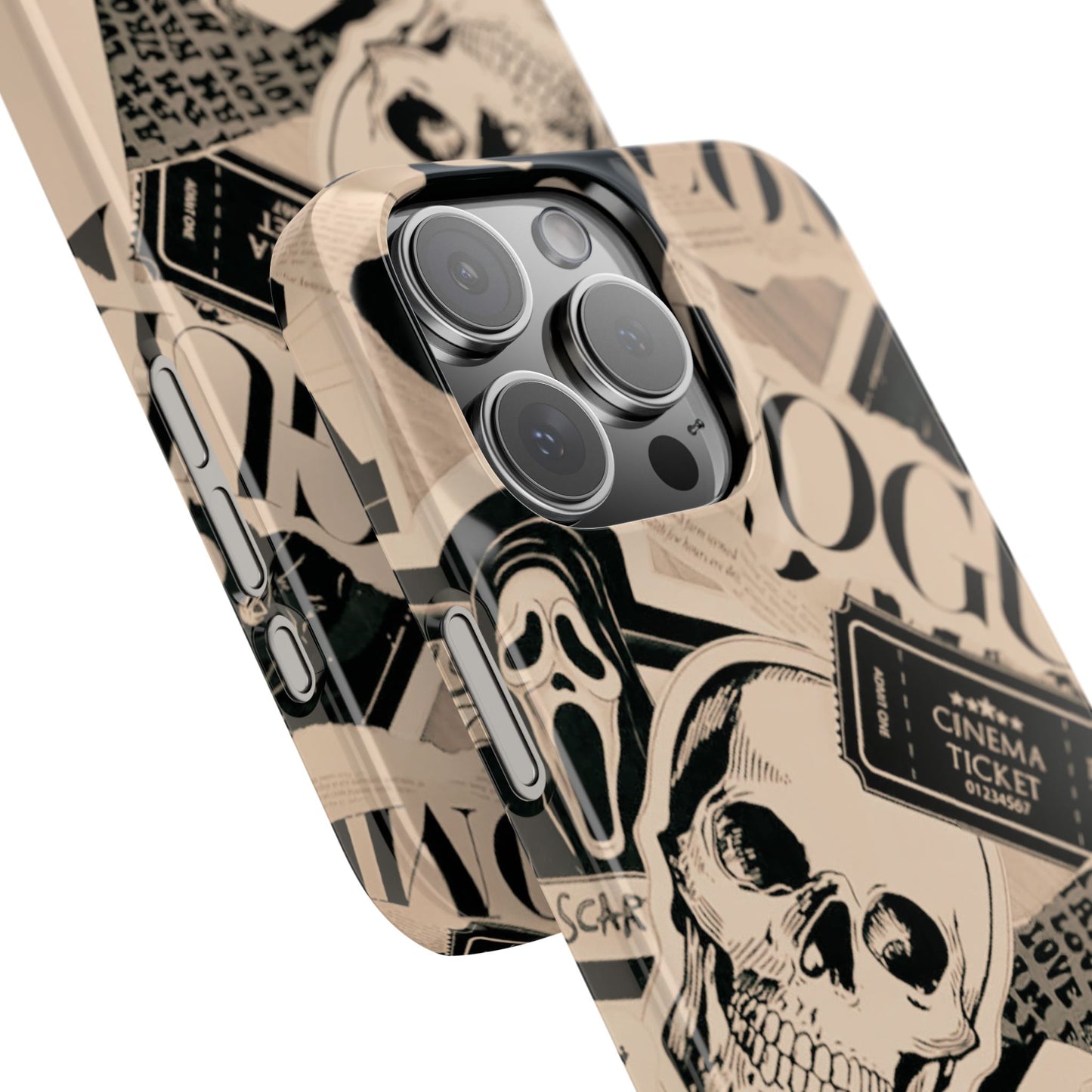 Rage Awaits Skull Collage Slim Phone Case — Magnetic Impact Protection