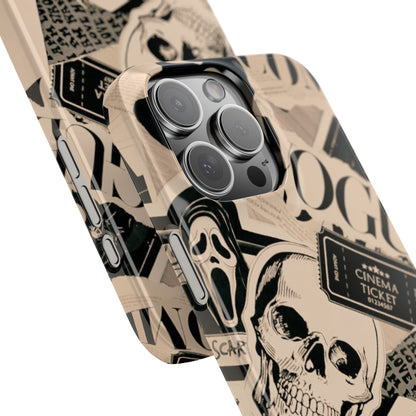Rage Awaits Skull Collage Slim Phone Case — Magnetic Impact Protection