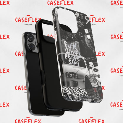 Graffiti Street Phone Case — “Fuck What People Say” Tough Magnetic Case