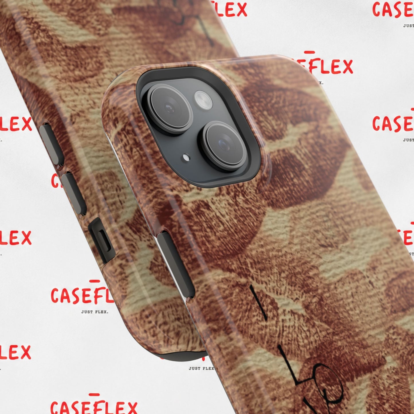 Kiss Print Impact-Resistant Phone Case — 'Love You' Vintage Lip Pattern