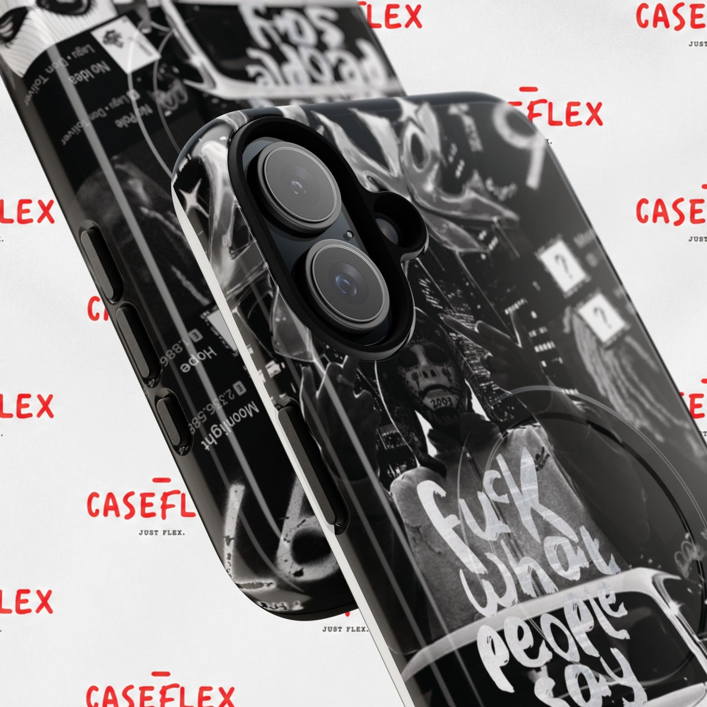 Graffiti Street Phone Case — “Fuck What People Say” Tough Magnetic Case