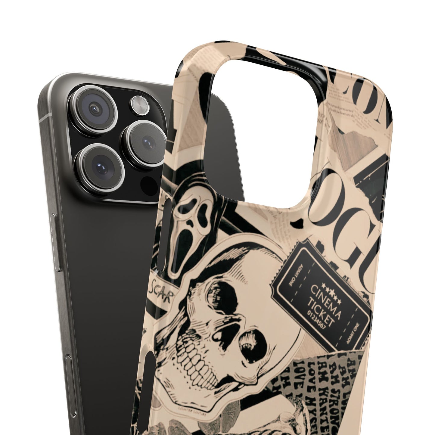 Rage Awaits Skull Collage Slim Phone Case — Magnetic Impact Protection