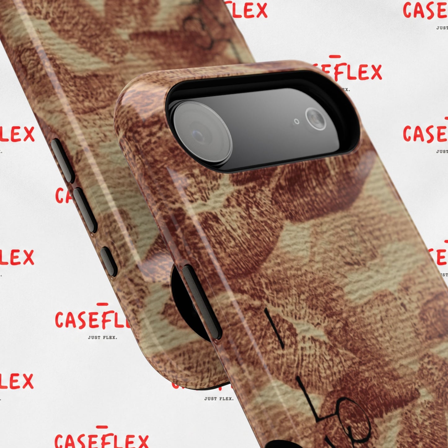 Kiss Print Impact-Resistant Phone Case — 'Love You' Vintage Lip Pattern