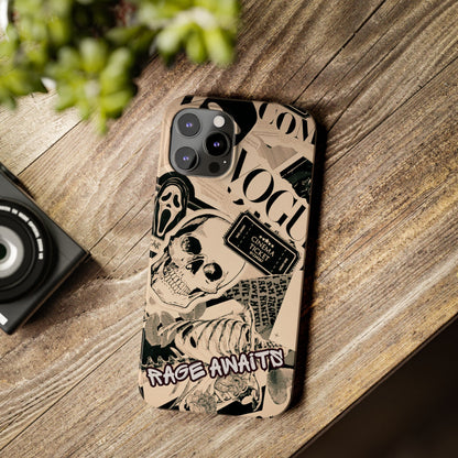 Rage Awaits Skull Collage Slim Phone Case — Magnetic Impact Protection
